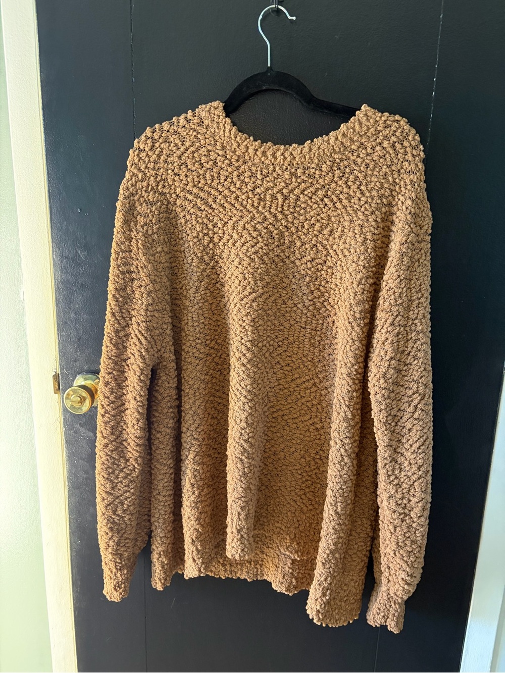 Zenana Outfitters Chunky Scoop Neck Sweater - Camel